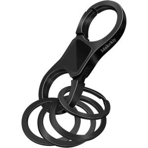 🆕Men Black Quick Release Spring Heavy Duty Car Keychain Organizer Multiple Belt